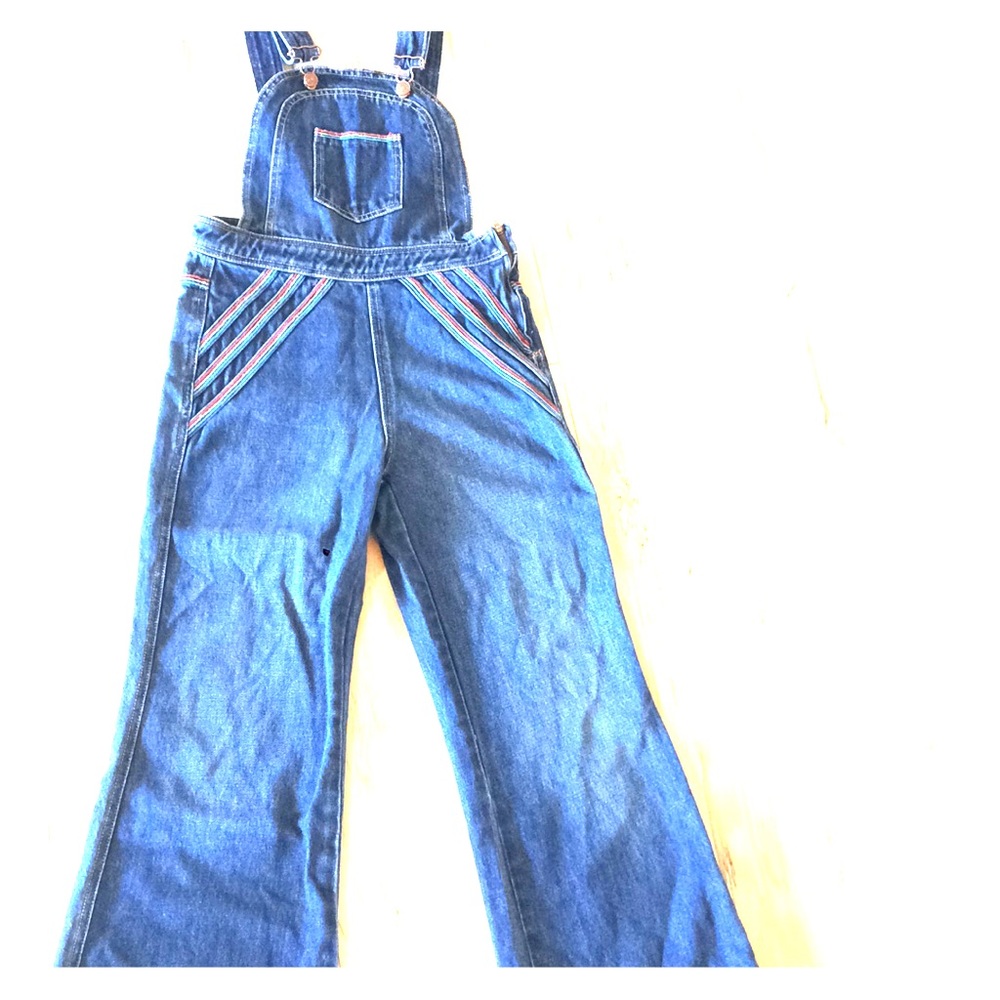 Free People Rainbow Overalls